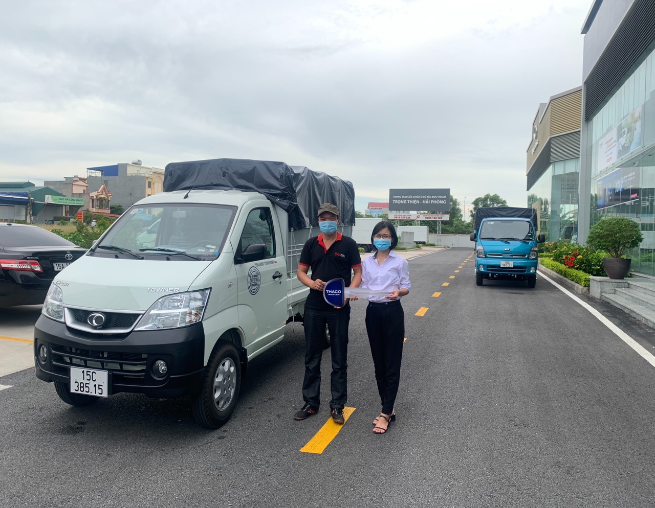 Thaco Hải Phòng bàn giao xe Thaco Towner 990 New bản nâng cấp 2021